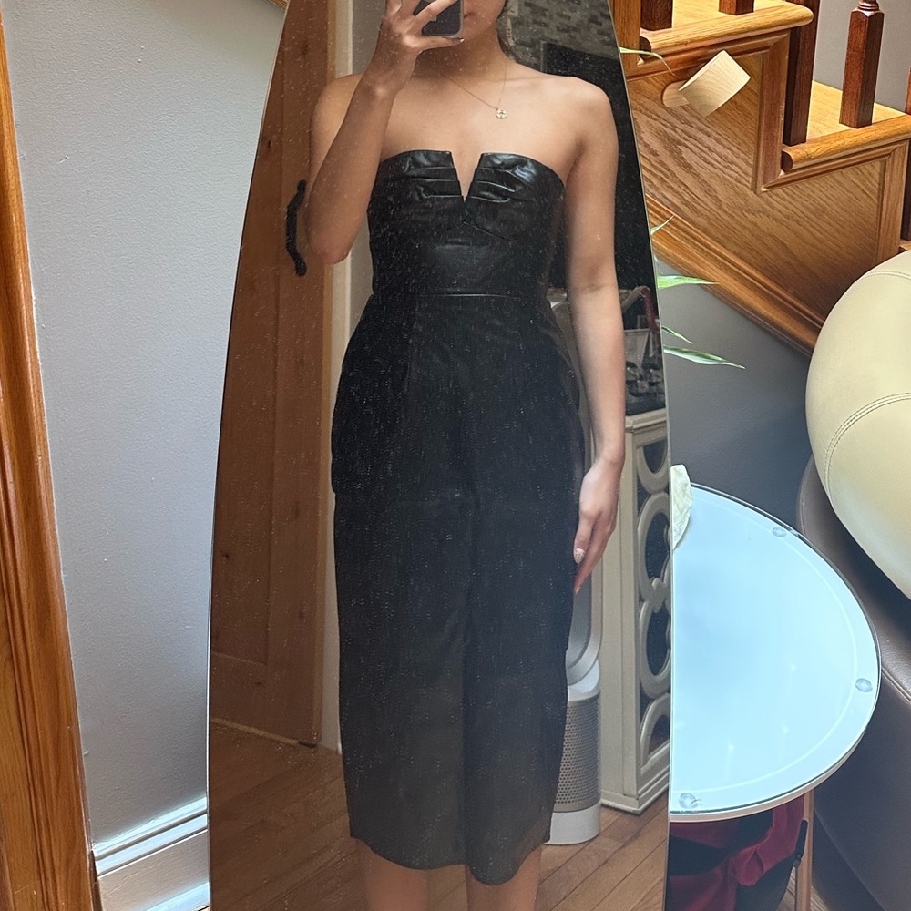 Selfie Leslie Leather Midi Dress
